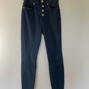 Good American Jeans With Gold Button Detail. Size 4/27.
